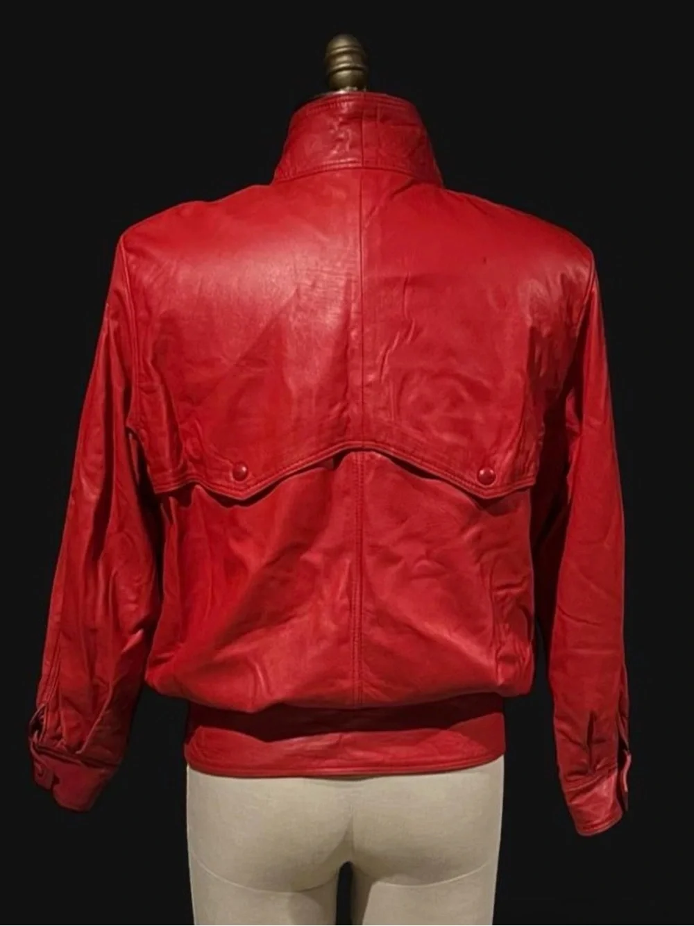 Vintage 1980’s Giotti red leather Michael Jackson Thriller-esque jacket Italy